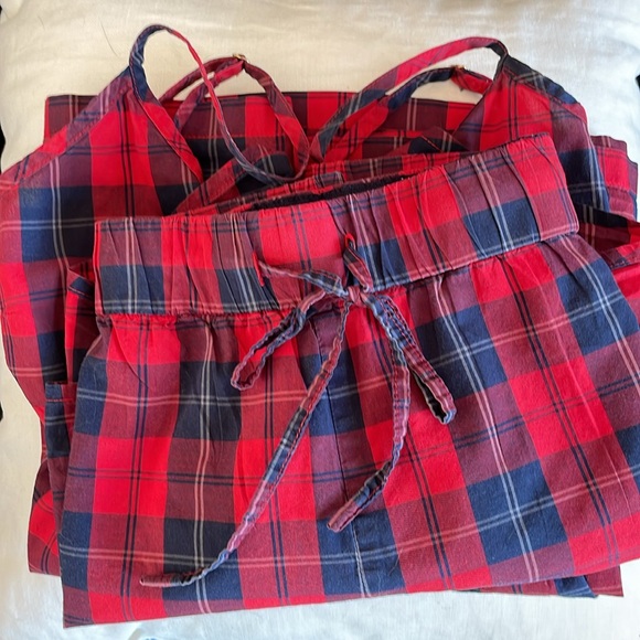 J. Crew Red/Black Tartan Cotton Cami & Short PJ Set, Medium - Picture 9 of 9